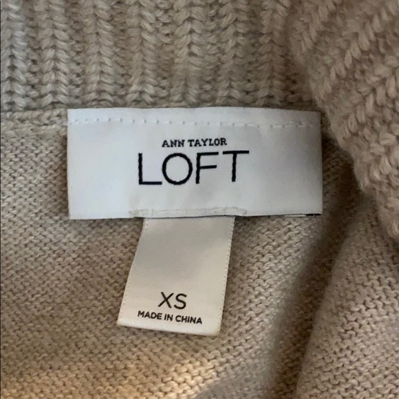 Ann Taylor Loft cowl Dolman sweater shirt sleeve - Picture 12 of 14